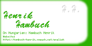 henrik hambuch business card